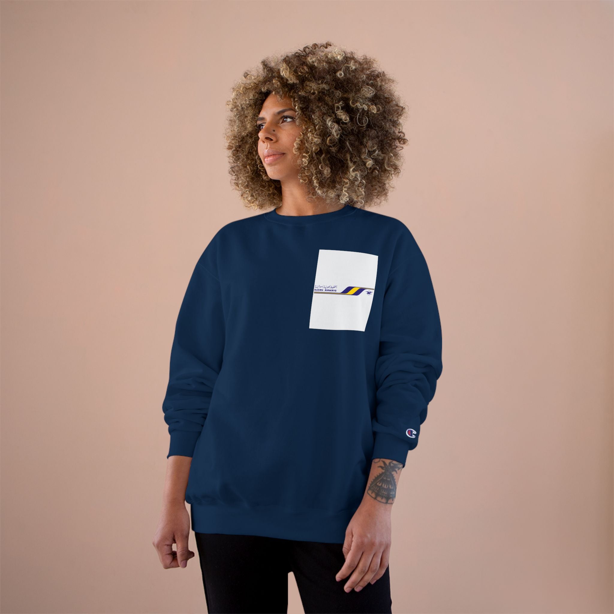 Sudan Airways Khartoum Cities Typography Champion Sweatshirt
