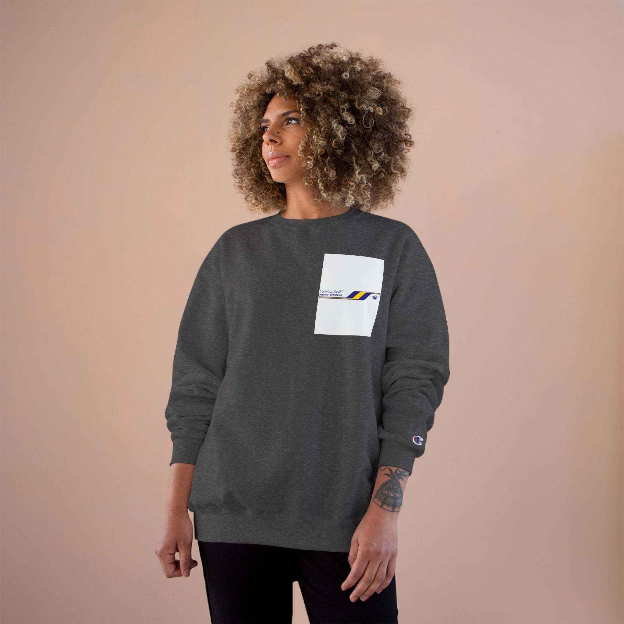 Sudan Airways Khartoum Cities Typography Champion Sweatshirt