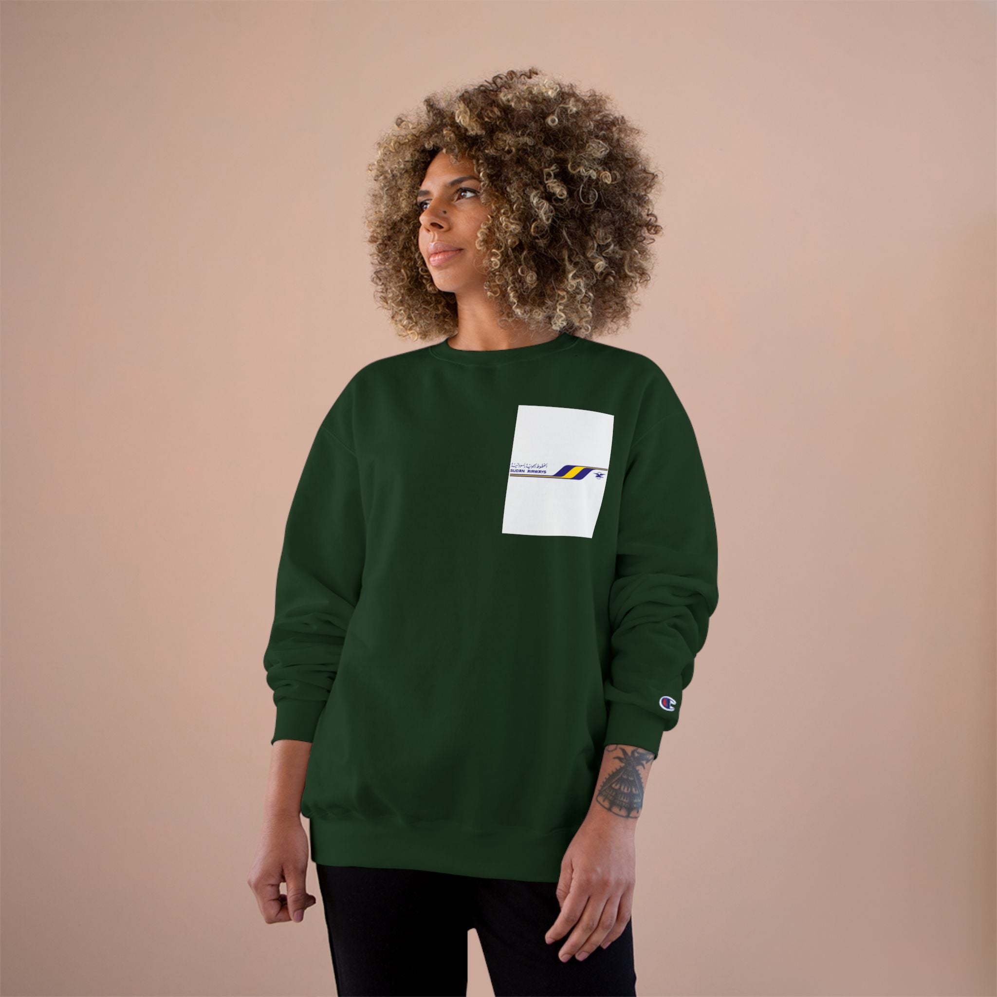 Sudan Airways Khartoum Cities Typography Champion Sweatshirt